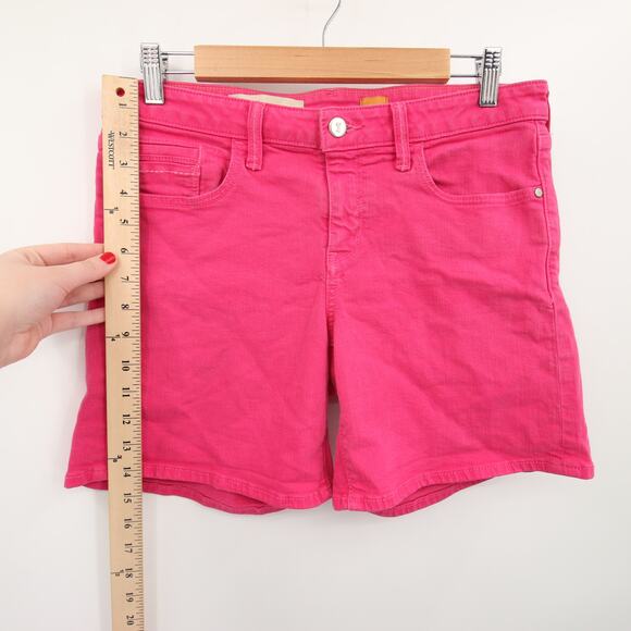 Pilcro and the Letterpress Anthropologie Shorts Pink Stretchy Jean Mid Rise 29 - Picture 3 of 11